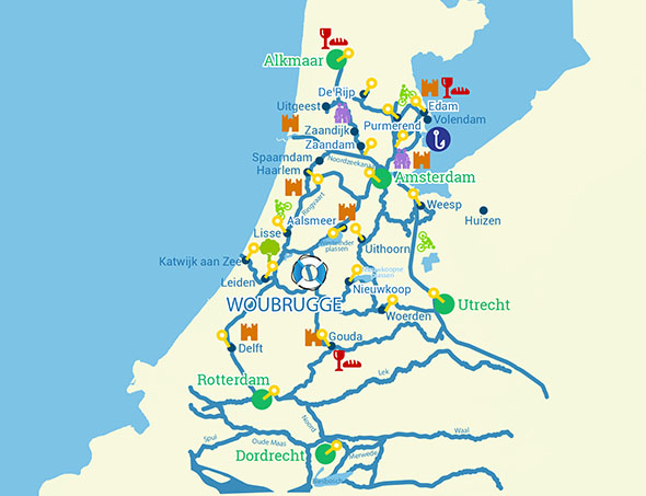 Itinéraires croisière fluviale Pays-Bas